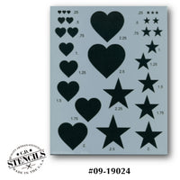 Hearts and Stars Stencil