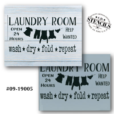 Laundry Room Stencil