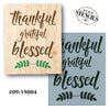 Thankful Grateful Blessed Stencil
