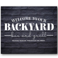 Backyard Bar & Grill Stencil