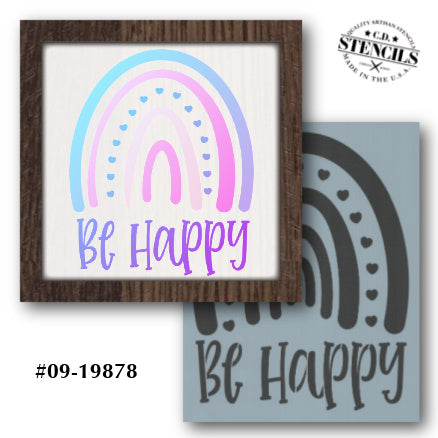 Be Happy Stencil