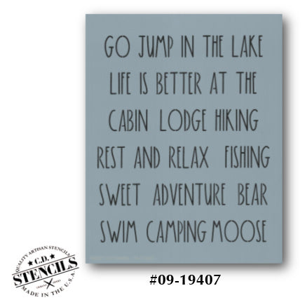 Dunn Inspired Outdoors Words Stencil