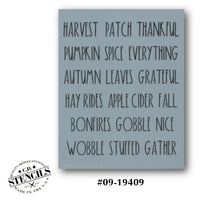Dunn Inspired Fall Words Stencil