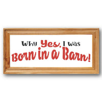 Why Yes, I Was Born in a Barn Stencil By Sharon Cook