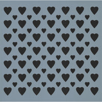 Mixed Heart Background Stencil