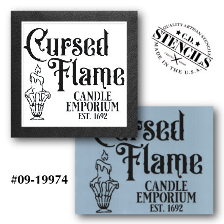 Cursed Flame Candle Emporium Stencil
