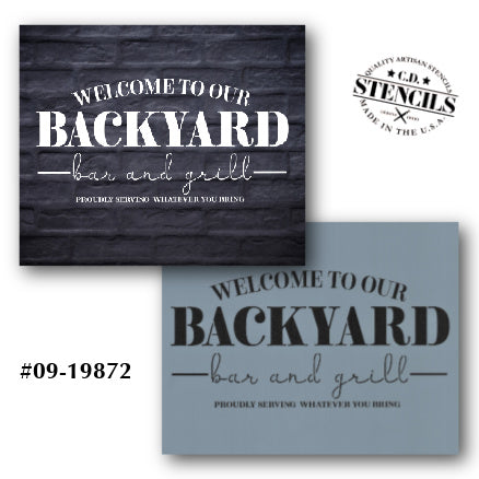 Backyard Bar & Grill Stencil