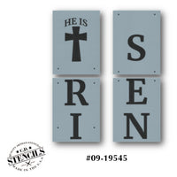 Porch Sign:  He Is Risen Stencil