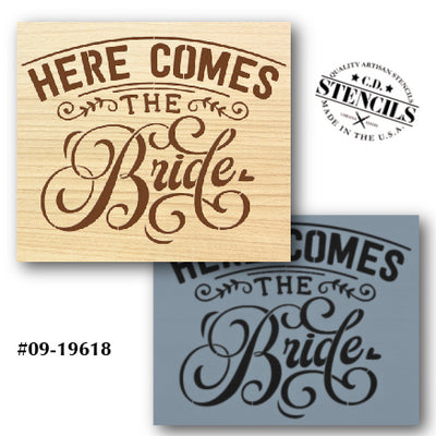 Here Comes the Bride Stencil