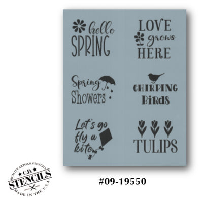 Word Blocks: Spring Stencil