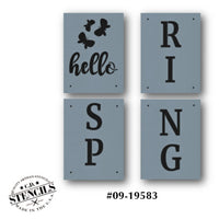 Porch Sign: Hello Spring Stencil