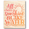 All I Need is Sunshine & Lake Water Stencil