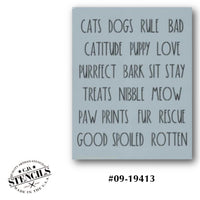 Dunn Inspired Pet Words Stencil