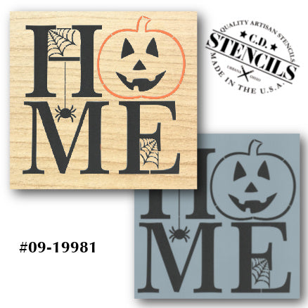 Halloween HOME Stencil