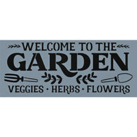 Welcome to The Garden: Veggies, Herbs, Flowers Stencil