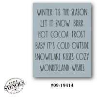 Dunn Inspired Winter Words Stencil