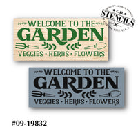 Welcome to The Garden: Veggies, Herbs, Flowers Stencil