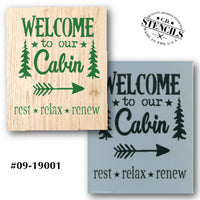 Welcome to Our Cabin Stencil