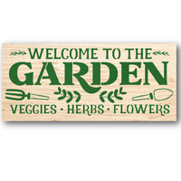 Welcome to The Garden: Veggies, Herbs, Flowers Stencil