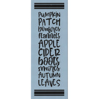 Autumn List Stencil