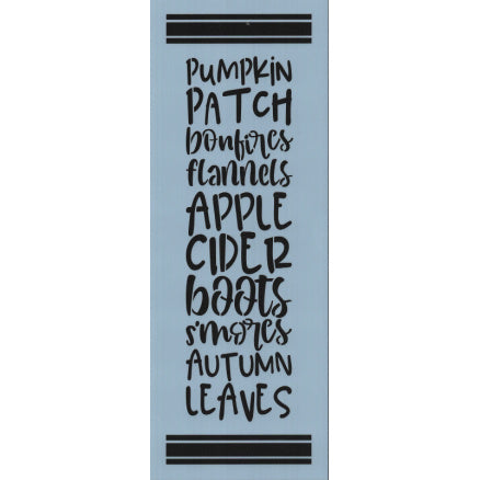 Autumn List Stencil