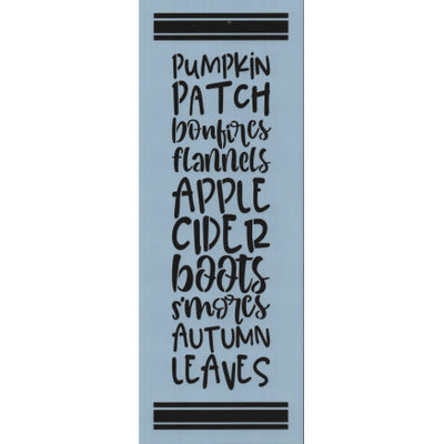 Autumn List Stencil