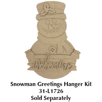 Snowman Greetings Door Hanger E-Pattern by Chris Haughey