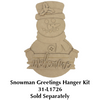 Snowman Greetings Door Hanger Pattern by Chris Haughey