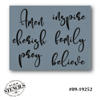 Inspirational Words Stencil
