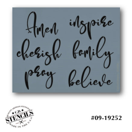 Inspirational Words Stencil