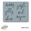 Christmas Script Words Stencil
