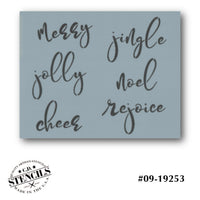 Christmas Script Words Stencil