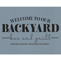 Backyard Bar & Grill Stencil