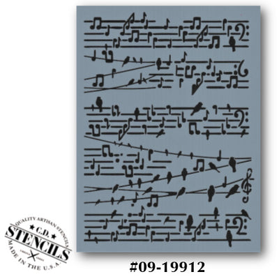 Musical Collage Stencil