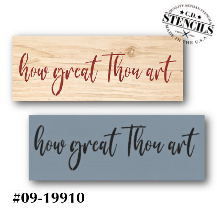 How Great Thou Art Stencil