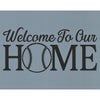 Welcome Home - Baseball Stencil