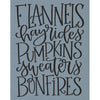 Flannels Hayrides Pumpkins Stencil