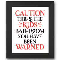 Kids Bathroom - You Have Been Warned Stencil