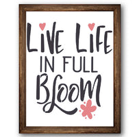 Live Life in Full Bloom Stencil