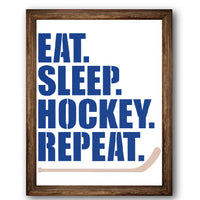 Eat Sleep Hockey Repeat Stencil