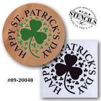 Happy St. Patrick's Day Round Stencil