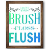 Wash Brush Floss Flush Stencil