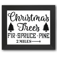 Christmas Trees Spruce Stencil