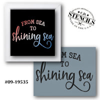 From Sea to Shining Sea Stencil