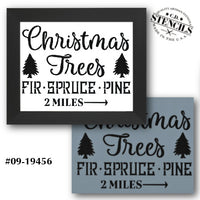 Christmas Trees Spruce Stencil