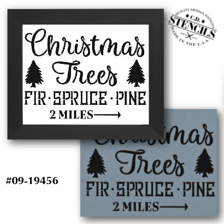 Christmas Trees Spruce Stencil