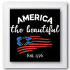 America the Beautiful Est 1776 Stencil
