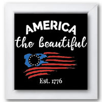 America the Beautiful Est 1776 Stencil