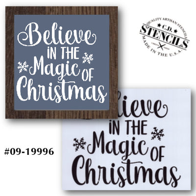 Believe in the Magic of Christmas Stencil