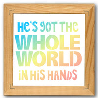 He's Got the Whole World in His Hands Stencil